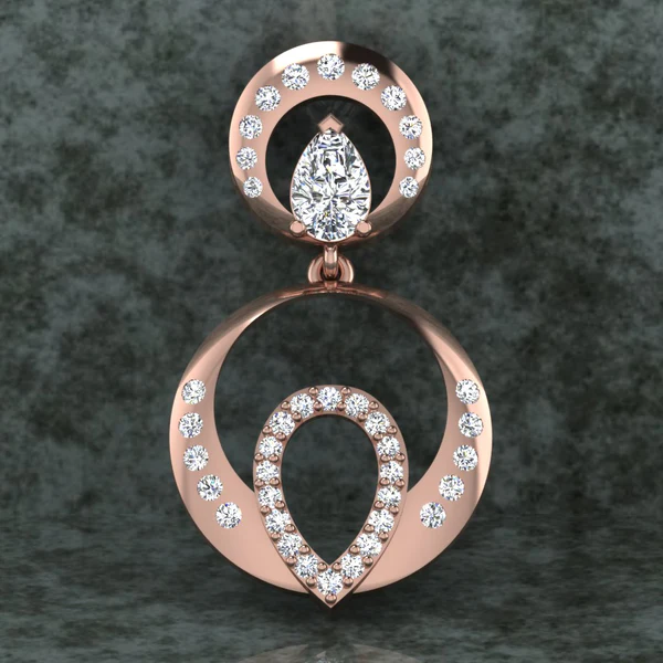 Round Diamond Sterling Silver Solitaire Women Pendant, Moissanite Diamond Pendant, Moissanite Women Pendant, Anniversary Gift Pendant, Engagement Gift Women Pendant