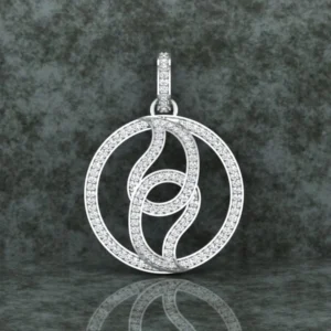 Round Diamond Sterling Silver Solitaire Women Pendant, Moissanite Diamond Pendant, Moissanite Women Pendant, Anniversary Gift Pendant, Engagement Gift Women Pendant