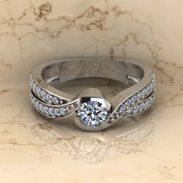 Round Moissanite Solitaire Diamond Vintage Engagement Ring, Moissanite Wedding Ring, Silver Moissanite Diamond Women Ring, Proposal Gold Ring For Her