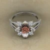 01_5b47922e-5e8d-4a5f-b820-563eb3043e60_600x600 Round Moissanite Diamond Rose Shape Engagement Ring, Moissanite Diamond Engagement Ring, Sterling Silver Wedding Ring For Bridal, Solid Gold Anniversary Ring Gift For Her