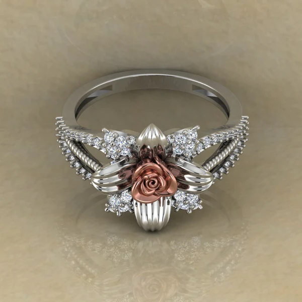 01_5b47922e-5e8d-4a5f-b820-563eb3043e60_600x600 Round Moissanite Diamond Rose Shape Engagement Ring, Moissanite Diamond Engagement Ring, Sterling Silver Wedding Ring For Bridal, Solid Gold Anniversary Ring Gift For Her