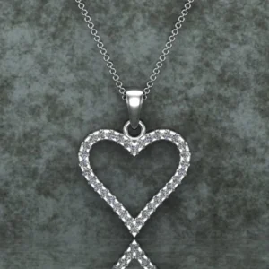 Round Diamond Sterling Silver Solitaire Women Pendant, Moissanite Diamond Pendant, Moissanite Women Pendant, Anniversary Gift Pendant, Engagement Gift Women Pendant