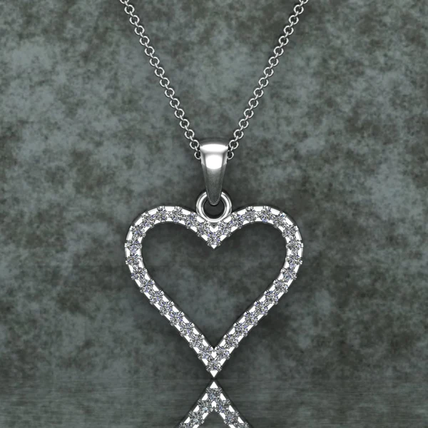 Round Diamond Sterling Silver Solitaire Women Pendant, Moissanite Diamond Pendant, Moissanite Women Pendant, Anniversary Gift Pendant, Engagement Gift Women Pendant