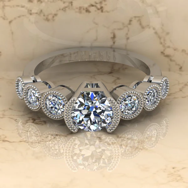 Round Moissanite Solitaire Diamond Vintage Engagement Ring, Moissanite Wedding Ring, Silver Moissanite Diamond Women Ring, Proposal Gold Ring For Her