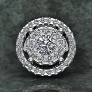 Round Diamond Sterling Silver Solitaire Women Pendant, Moissanite Diamond Pendant, Moissanite Women Pendant, Anniversary Gift Pendant, Engagement Gift Women Pendant