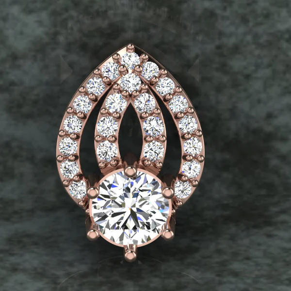 Round Diamond Sterling Silver Solitaire Women Pendant, Moissanite Diamond Pendant, Moissanite Women Pendant, Anniversary Gift Pendant, Engagement Gift Women Pendant