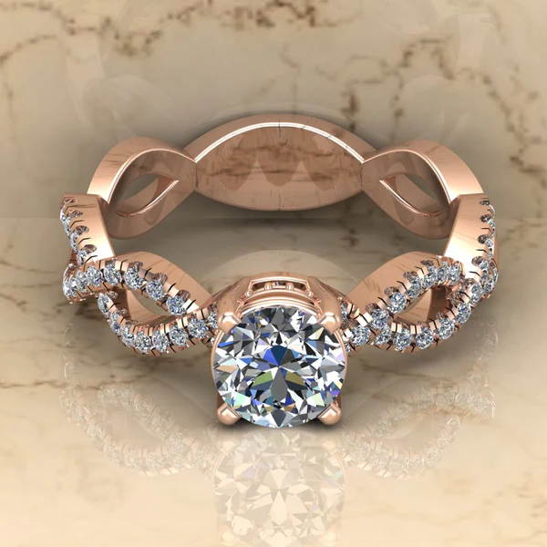 Round Cut Moissanite Solitaire Diamond Vintage Engagement Ring, Moissanite Wedding Ring, Silver Moissanite Diamond Women Ring, Proposal Gold Ring For Her