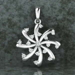 Round Diamond Sterling Silver Solitaire Women Pendant, Moissanite Diamond Pendant, Moissanite Women Pendant, Anniversary Gift Pendant, Engagement Gift Women Pendant