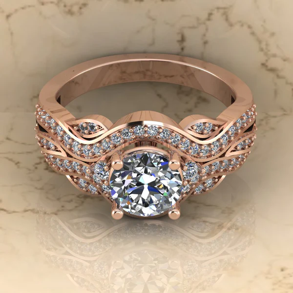 Round Cut Moissanite Solitaire Diamond Vintage Engagement Ring, Moissanite Wedding Ring, Silver Moissanite Diamond Women Ring, Proposal Gold Ring For Her