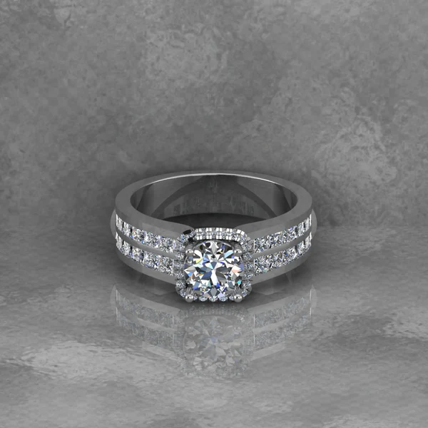 Round Moissanite Halo Diamond Vintage Engagement Ring, Moissanite Wedding Ring, Silver Moissanite Diamond Women Ring, Proposal Gold Ring For Her