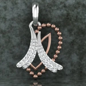 Round Diamond Sterling Silver Solitaire Women Pendant, Moissanite Diamond Pendant, Moissanite Women Pendant, Anniversary Gift Pendant, Engagement Gift Women Pendant