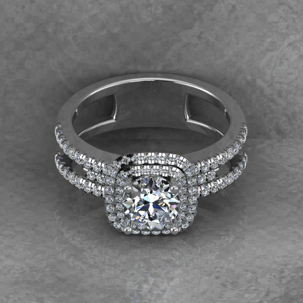 Round Moissanite Halo Diamond Vintage Engagement Ring, Moissanite Wedding Ring, Silver Moissanite Diamond Women Ring, Proposal Gold Ring For Her