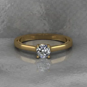 Round Moissanite Solitaire Diamond Vintage Engagement Ring, Moissanite Wedding Ring, Silver Moissanite Diamond Women Ring, Proposal Gold Ring For Her