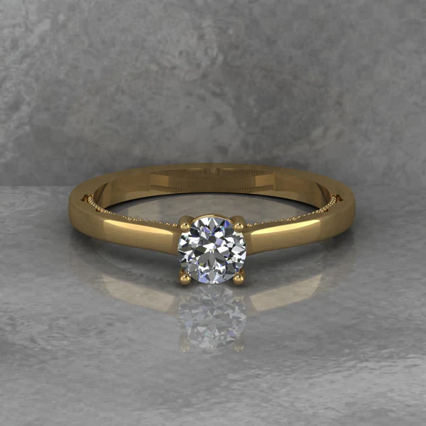 Round Moissanite Solitaire Diamond Vintage Engagement Ring, Moissanite Wedding Ring, Silver Moissanite Diamond Women Ring, Proposal Gold Ring For Her