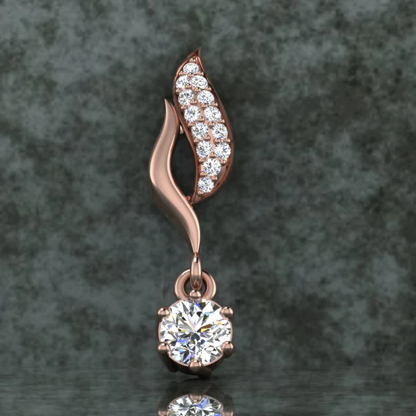 Round Diamond Sterling Silver Solitaire Women Pendant, Moissanite Diamond Pendant, Moissanite Women Pendant, Anniversary Gift Pendant, Engagement Gift Women Pendant