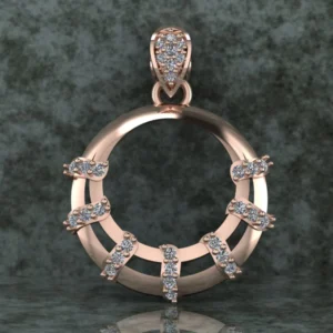 Round Diamond Sterling Silver Solitaire Women Pendant, Moissanite Diamond Pendant, Moissanite Women Pendant, Anniversary Gift Pendant, Engagement Gift Women Pendant