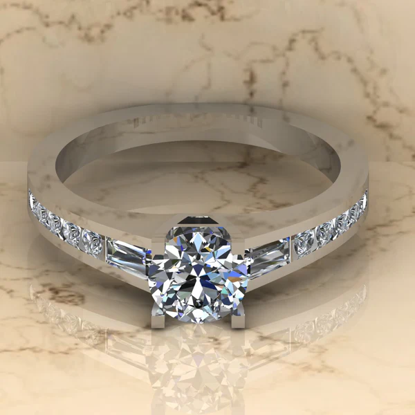 Round Moissanite Solitaire Diamond Vintage Engagement Ring, Moissanite Wedding Ring, Silver Moissanite Diamond Women Ring, Proposal Gold Ring For Her