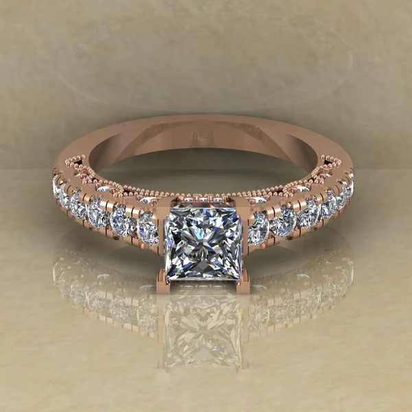 01_7cee27dc-efd3-46b3-91e4-e9e44e5bc7b9_600x600 Princess Cut Moissanite Solitaire Diamond Vintage Engagement Ring, Moissanite Wedding Ring, Silver Moissanite Diamond Women Ring, Proposal Gold Ring For Her