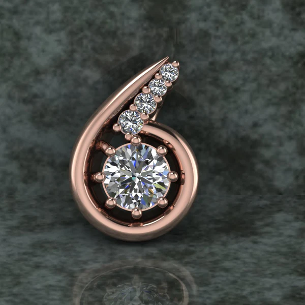 Round Diamond Sterling Silver Solitaire Women Pendant, Moissanite Diamond Pendant, Moissanite Women Pendant, Anniversary Gift Pendant, Engagement Gift Women Pendant