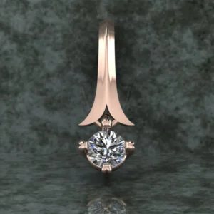 Round Diamond Sterling Silver Solitaire Women Pendant, Moissanite Diamond Pendant, Moissanite Women Pendant, Anniversary Gift Pendant, Engagement Gift Women Pendant