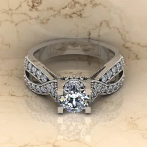 01_94161cbd-d195-40f2-8e78-894d0380215d_600x600 Round Moissanite Solitaire Diamond Vintage Engagement Ring, Moissanite Wedding Ring, Silver Moissanite Diamond Women Ring, Proposal Gold Ring For Her