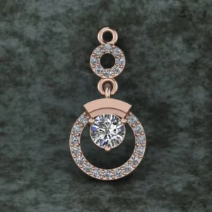 Round Diamond Sterling Silver Solitaire Women Pendant, Moissanite Diamond Pendant, Moissanite Women Pendant, Anniversary Gift Pendant, Engagement Gift Women Pendant