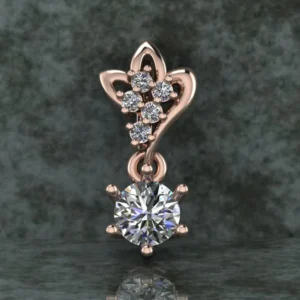 Round Diamond Sterling Silver Solitaire Women Pendant, Moissanite Diamond Pendant, Moissanite Women Pendant, Anniversary Gift Pendant, Engagement Gift Women Pendant