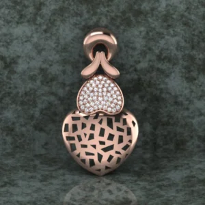 Round Diamond Sterling Silver Solitaire Women Pendant, Moissanite Diamond Pendant, Moissanite Women Pendant, Anniversary Gift Pendant, Engagement Gift Women Pendant