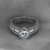 01_9e00022e-6537-465c-ace3-fc801a758293_600x600 Round Moissanite Solitaire Diamond Vintage Engagement Ring, Moissanite Wedding Ring, Silver Moissanite Diamond Women Ring, Proposal Gold Ring For Her