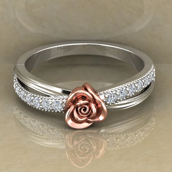 01_b25e8c96-8463-4315-bd55-4dd5e727c2d5_600x600 Round Moissanite Diamond Rose Shape Engagement Ring, Moissanite Diamond Engagement Ring, Sterling Silver Wedding Ring For Bridal, Solid Gold Anniversary Ring Gift For Her