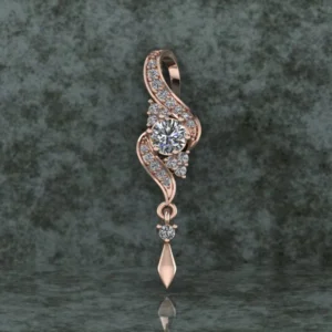 Round Diamond Sterling Silver Solitaire Women Pendant, Moissanite Diamond Pendant, Moissanite Women Pendant, Anniversary Gift Pendant, Engagement Gift Women Pendant