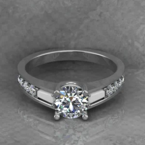 Round Moissanite Solitaire Diamond Vintage Engagement Ring, Moissanite Wedding Ring, Silver Moissanite Diamond Women Ring, Proposal Gold Ring For Her