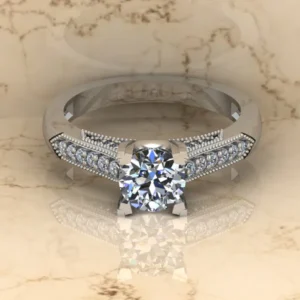 01_bde41f92-68b0-41d7-b0a7-67cccdea5dce_600x600 Round Moissanite Solitaire Diamond Vintage Engagement Ring, Moissanite Wedding Ring, Silver Moissanite Diamond Women Ring, Proposal Gold Ring For Her