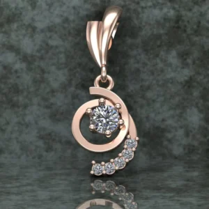 Round Diamond Sterling Silver Solitaire Women Pendant, Moissanite Diamond Pendant, Moissanite Women Pendant, Anniversary Gift Pendant, Engagement Gift Women Pendant