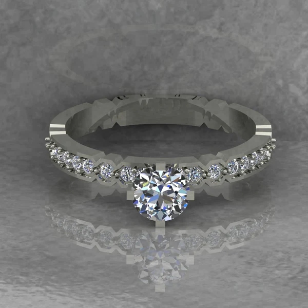 Round Moissanite Solitaire Diamond Vintage Engagement Ring, Moissanite Wedding Ring, Silver Moissanite Diamond Women Ring, Proposal Gold Ring For Her