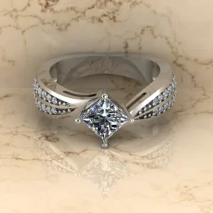 01_c5aaead8-73c8-4a49-b2d2-30df1785fd70_600x600 Princess Moissanite Solitaire Diamond Vintage Engagement Ring, Moissanite Wedding Ring, Silver Moissanite Diamond Women Ring, Proposal Gold Ring For Her