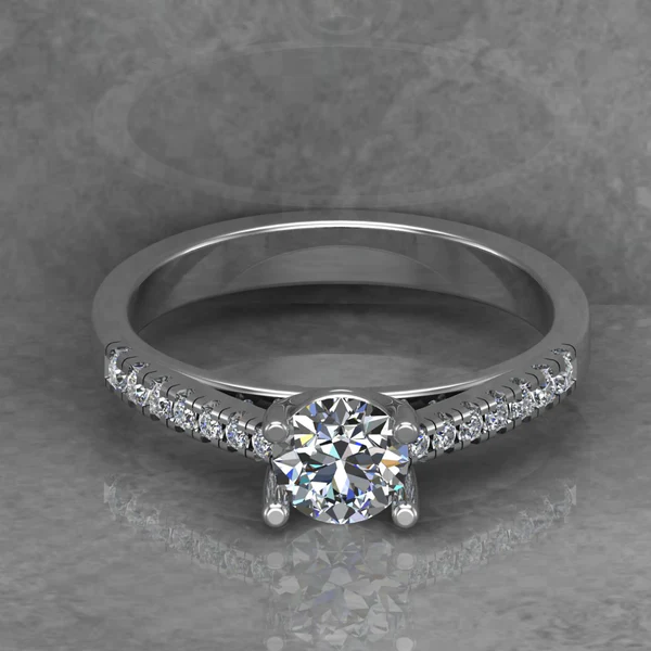 Round Moissanite Solitaire Diamond Vintage Engagement Ring, Moissanite Wedding Ring, Silver Moissanite Diamond Women Ring, Proposal Gold Ring For Her