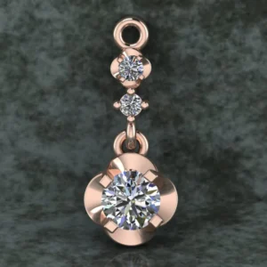 Round Diamond Sterling Silver Solitaire Women Pendant, Moissanite Diamond Pendant, Moissanite Women Pendant, Anniversary Gift Pendant, Engagement Gift Women Pendant