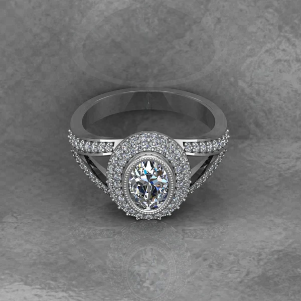 Oval Cut Moissanite Double Halo Diamond Vintage Engagement Ring, Moissanite Wedding Ring, Silver Moissanite Diamond Women Ring, Proposal Gold Ring For Her