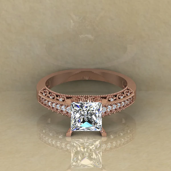 01_ce514a9b-a519-4da6-842c-b4d1a229245a_600x600 Princess Cut Moissanite Solitaire Diamond Vintage Engagement Ring, Moissanite Wedding Ring, Silver Moissanite Diamond Women Ring, Proposal Gold Ring For Her