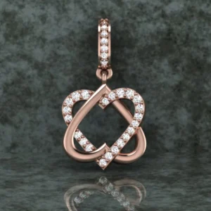 Round Diamond Sterling Silver Solitaire Women Pendant, Moissanite Diamond Pendant, Moissanite Women Pendant, Anniversary Gift Pendant, Engagement Gift Women Pendant