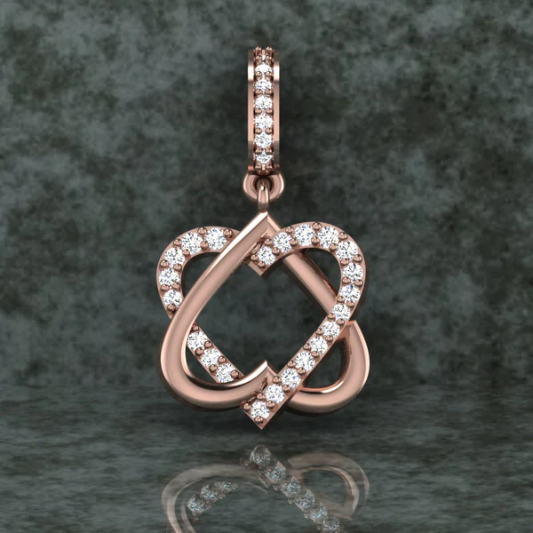 Round Diamond Sterling Silver Solitaire Women Pendant, Moissanite Diamond Pendant, Moissanite Women Pendant, Anniversary Gift Pendant, Engagement Gift Women Pendant