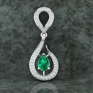 Round Diamond Sterling Silver Solitaire Women Pendant, Moissanite Diamond Pendant, Moissanite Women Pendant, Anniversary Gift Pendant, Engagement Gift Women Pendant