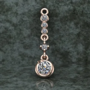 Round Diamond Sterling Silver Solitaire Women Pendant, Moissanite Diamond Pendant, Moissanite Women Pendant, Anniversary Gift Pendant, Engagement Gift Women Pendant