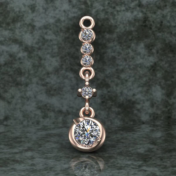 Round Diamond Sterling Silver Solitaire Women Pendant, Moissanite Diamond Pendant, Moissanite Women Pendant, Anniversary Gift Pendant, Engagement Gift Women Pendant