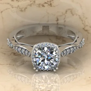 01_e367a2a2-feb6-4a9b-b60f-47034038eaba_600x600 Round Moissanite Halo Diamond Vintage Engagement Ring, Moissanite Wedding Ring, Silver Moissanite Diamond Women Ring, Proposal Gold Ring For Her