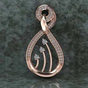 Round Diamond Sterling Silver Solitaire Women Pendant, Moissanite Diamond Pendant, Moissanite Women Pendant, Anniversary Gift Pendant, Engagement Gift Women Pendant