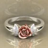 01_fd7904d6-6ee0-47cf-bdd3-217f8b523628_600x600 Round Moissanite Diamond Rose Shape Engagement Ring, Moissanite Diamond Engagement Ring, Sterling Silver Wedding Ring For Bridal, Solid Gold Anniversary Ring Gift For Her