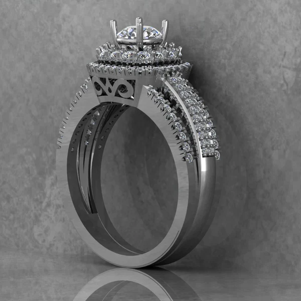 Round Cut Moissanite Double Halo Diamond Vintage Engagement Ring, Moissanite Wedding Ring, Silver Moissanite Diamond Women Ring, Proposal Gold Ring For Her