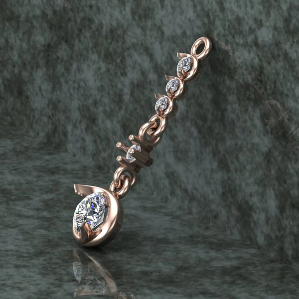 Round Diamond Sterling Silver Solitaire Women Pendant, Moissanite Diamond Pendant, Moissanite Women Pendant, Anniversary Gift Pendant, Engagement Gift Women Pendant